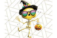 Quirky Skeleton Clipart PNG, Funny Halloween Bones Art Product Image 5