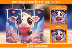 Highland Cow Tumbler Wrap Designs, Sublimation Wrap Product Image 1