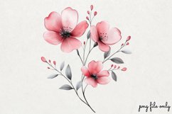Wild flowers butterflies and dragonfly Clipart PNG Product Image 1