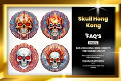 Skull Hong Kong Flag Wind Spinner Sublimation - 04 Variation Product Image 1