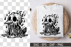 A Melting Bird Skeleton Character - Skeleton SVG Product Image 1