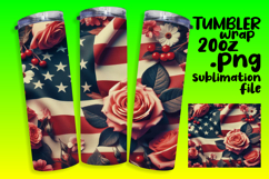 Beautiful 20oz Tumbler Artwork , USA Flag Product Image 1