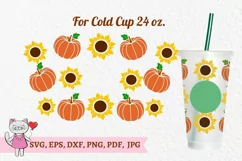 Sunflower Pumpkin Spice Life Full Wrap Venti Cold Cup 24 oz Product Image 3