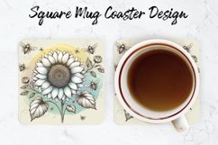 Sunflowers Mug coaster | Coaster | Sublimation Design Product Image 1