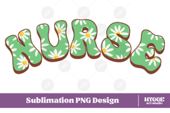 nurse flowers Png Retro floral doctor hospital Sublimation Product Image 1