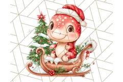 Christmas Dinosaur PNG Clipart, Cute Dino Holiday Art Png Product Image 5