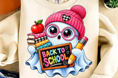 Cute Ghost Back To School PNG, Back To School PNG, Ghost PNG Product Image 3