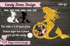 Mermaid candy holder ornament gift SVG, Couple Ornament Product Image 1