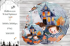 Cute Halloween Wind Spinner Design, Halloween Pumpkins PNG Product Image 1