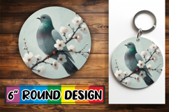 Radiant Keychain Round Style PNG, Birds Product Image 1