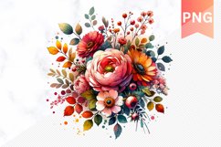 Autumn Botanical Sublimation - Clipart PNG Design Product Image 1