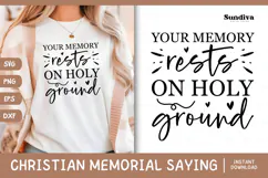 Christian Memorial Quote SVG | Holy Ground Product Image 1