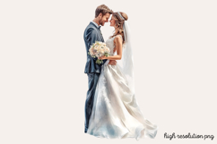 White Wedding Watercolor Clipart Bundle PNG Product Image 15