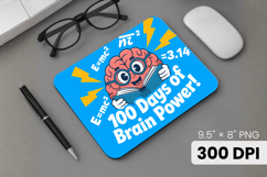 100 days of school Mouse Pad, Teacher PNG Sublimation Design Product Image 1