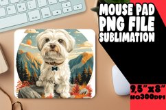 Mountain Hiking Dog Mouse Pad Sublimation Product Image 1