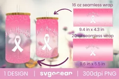 Breast Cancer Can Glass | PNG | 16 Oz | 20 Oz Libbey Glass Product Image 2
