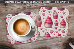 Valentine Coaster Sublimation, Valentine Coaster PNG Design Product Image 1