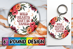 Cheerful Round Ornaments Design PNG, Flower Quote Product Image 1