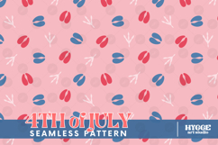American 4th of July Hoofs and Hen Prints Seamless Pattern Product Image 1