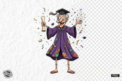 Whimsical Graduation Grandpa Clipart Product Image 1
