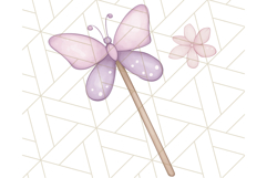 Pastel Purple Fairy Garden Clipart Enchanted Cottagecore Png Product Image 5