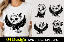 Cute Panda Owl SVG PNG Product Image 1