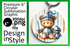 Charming Keychain Circle PNG Artwork , Teddy Bear Product Image 1