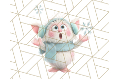 Kawaii Christmas Yeti PNG Clipart, Cute Bigfoot Holiday Art Product Image 5