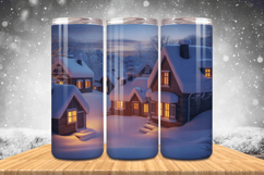 Winter Wonderland Snowflake PNG, Icy Tree 20oz Tumbler wrap Product Image 1