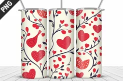 Lovely Hearts Tumbler Design | Valentine's Day Tumbler Wrap Product Image 4