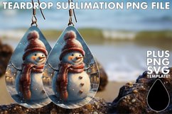 VIBRANT TEARDROP EARRINGS Gift PNG, Christmas Product Image 1