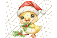 Vintage Christmas Clipart PNG, Cute Animals Holiday Elements Product Image 5