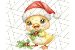 Vintage Christmas Clipart PNG, Cute Animals Holiday Elements Product Image 5