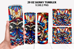 Skinny Tumbler 20oz Wrap Design,4th of july Tumble PNG Product Image 1