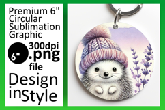 Vibrant Keychain Round Design PNG , Cute Animals Product Image 1