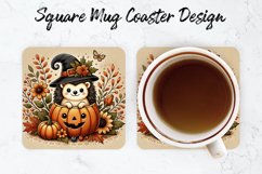 Halloween Hedgehog Mug coaster | Coaster | Sublimation Desig Product Image 1
