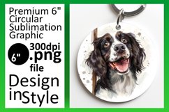 Whimsical Funny Dog Circle Charm Sublimation Mug Wrap Product Image 1