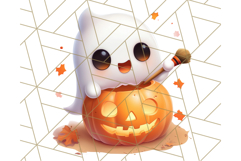 Cute Halloween Ghost Clipart PNG, Ghost and Friends Holiday Product Image 5