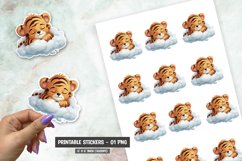 Cartoon Sleeping baby tiger sticker png Product Image 1