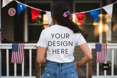 4th Of July White T-Shirt Mockup Product Image 1