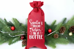 Christmas Wine Bag Quotes SVG | Santa's Little Helper Product Image 3