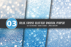 Blue Frost Glitter Digital Paper Product Image 1