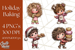 Christmas Cookies Clipart PNG, Holiday Baking Illustration Product Image 1