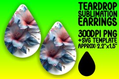 Springtime Blossom Teardrop Earrings: Sublimation Charm Product Image 1