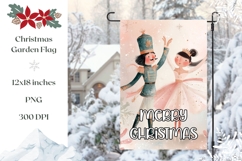 Cartoon Christmas Garden Flag, Kids Garden Flag Template Product Image 1