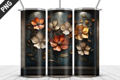 Flowers Tumbler Wrap | Sublimation Design | Tumbler PNG Product Image 1