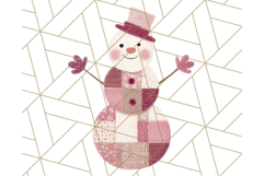 Patterned Snowman Silhouette PNG Clipart Product Image 5