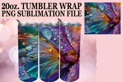 Glitter Butterfly Art Tumbler Wrap Design 20oz Product Image 1
