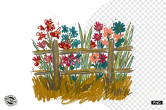 Autumn Wildflowers Meadow Clipart Product Image 1