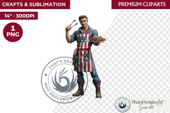 4th of July Character clipart, Patriotic Americana PNG Product Image 1